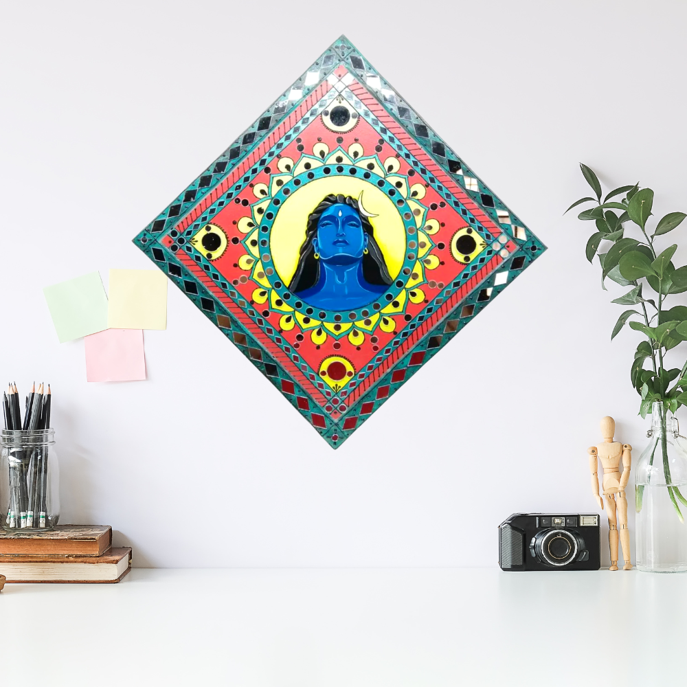 Lippan Art (Aadiyogi Shiva)