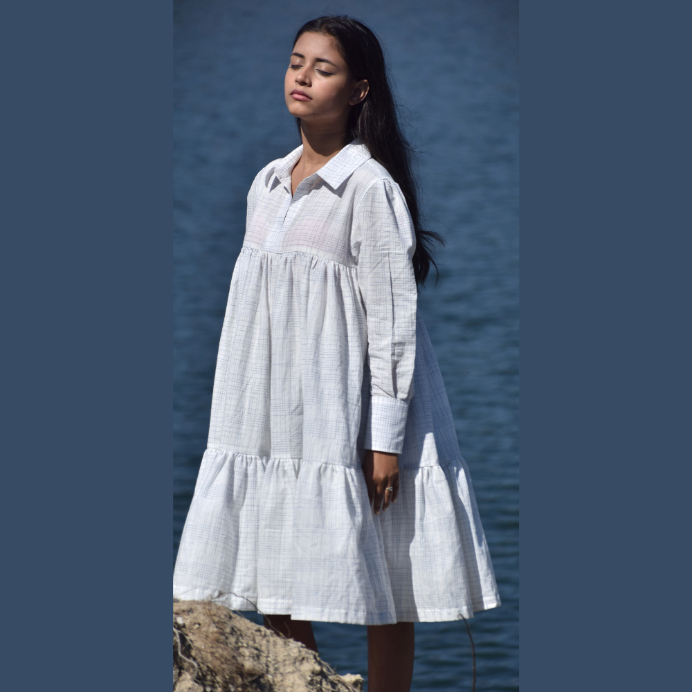 Chequered Collared Dress