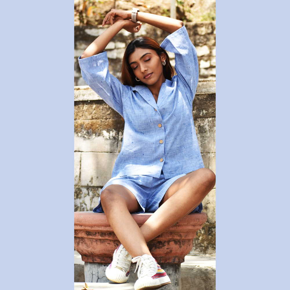 Cotton Lightweight Jacket with Shorts Set