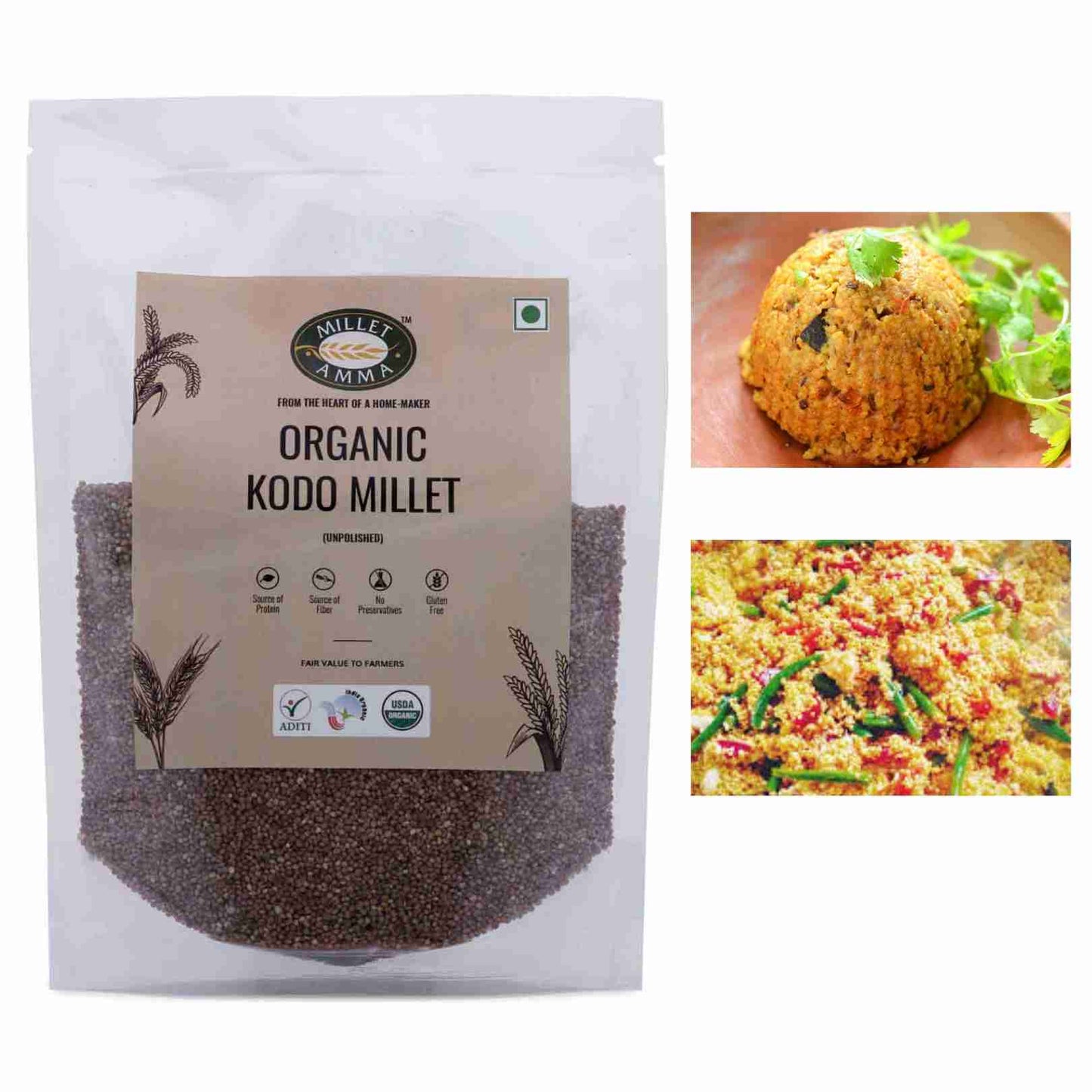 Millet Amma Organic Kodo Millet (500g)