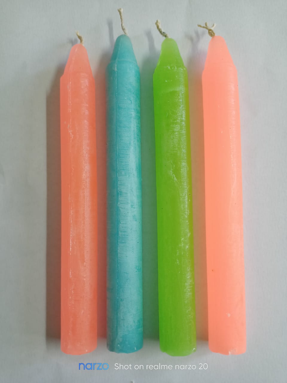 Fragrant Mosquito Repellent Stick Colour Candles (Set of 16)