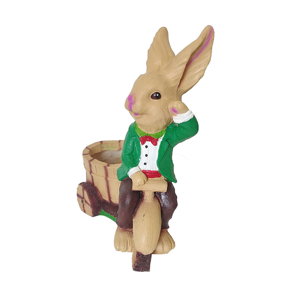 Rabbit Riding Bike Planter