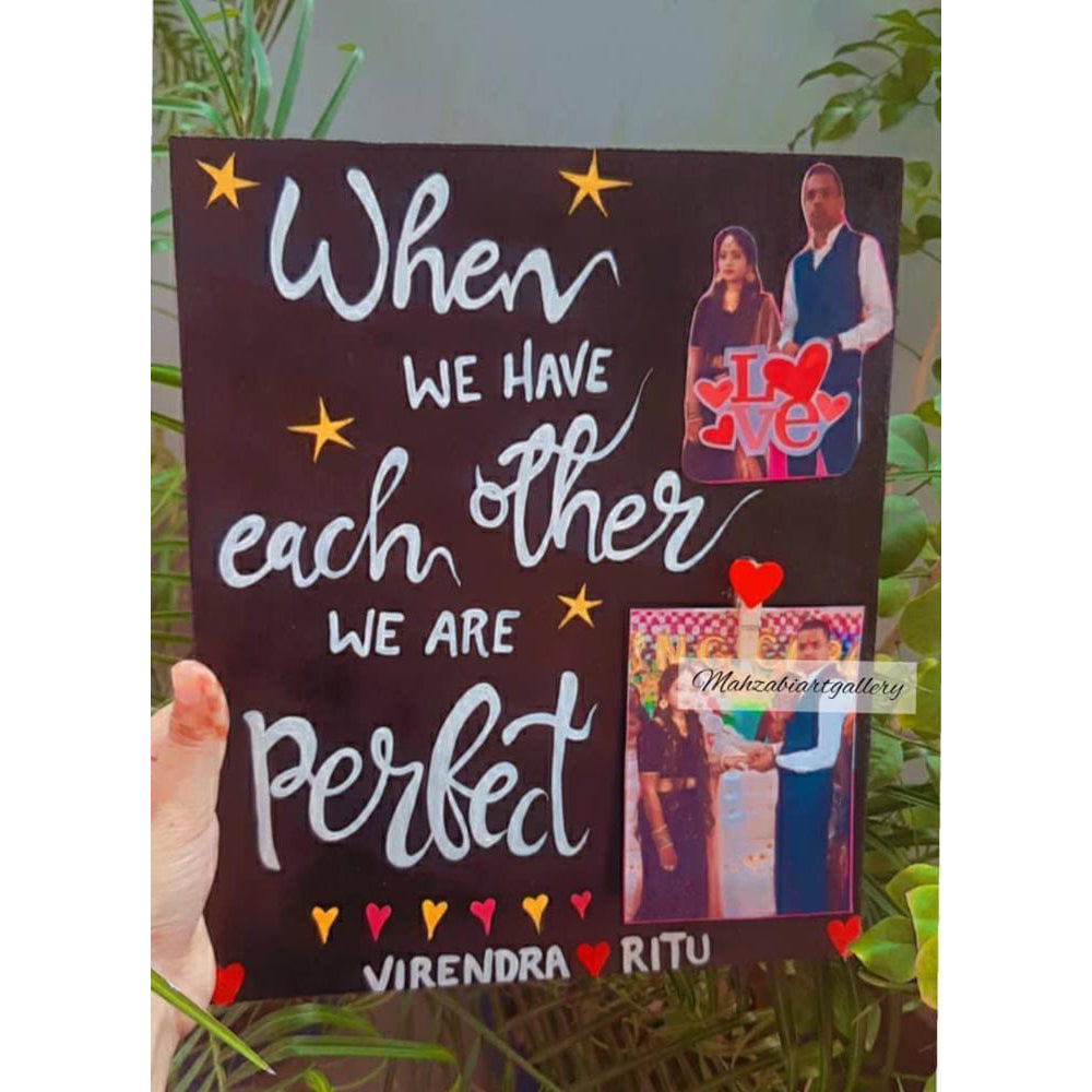 Wooden Picture and Message Holder