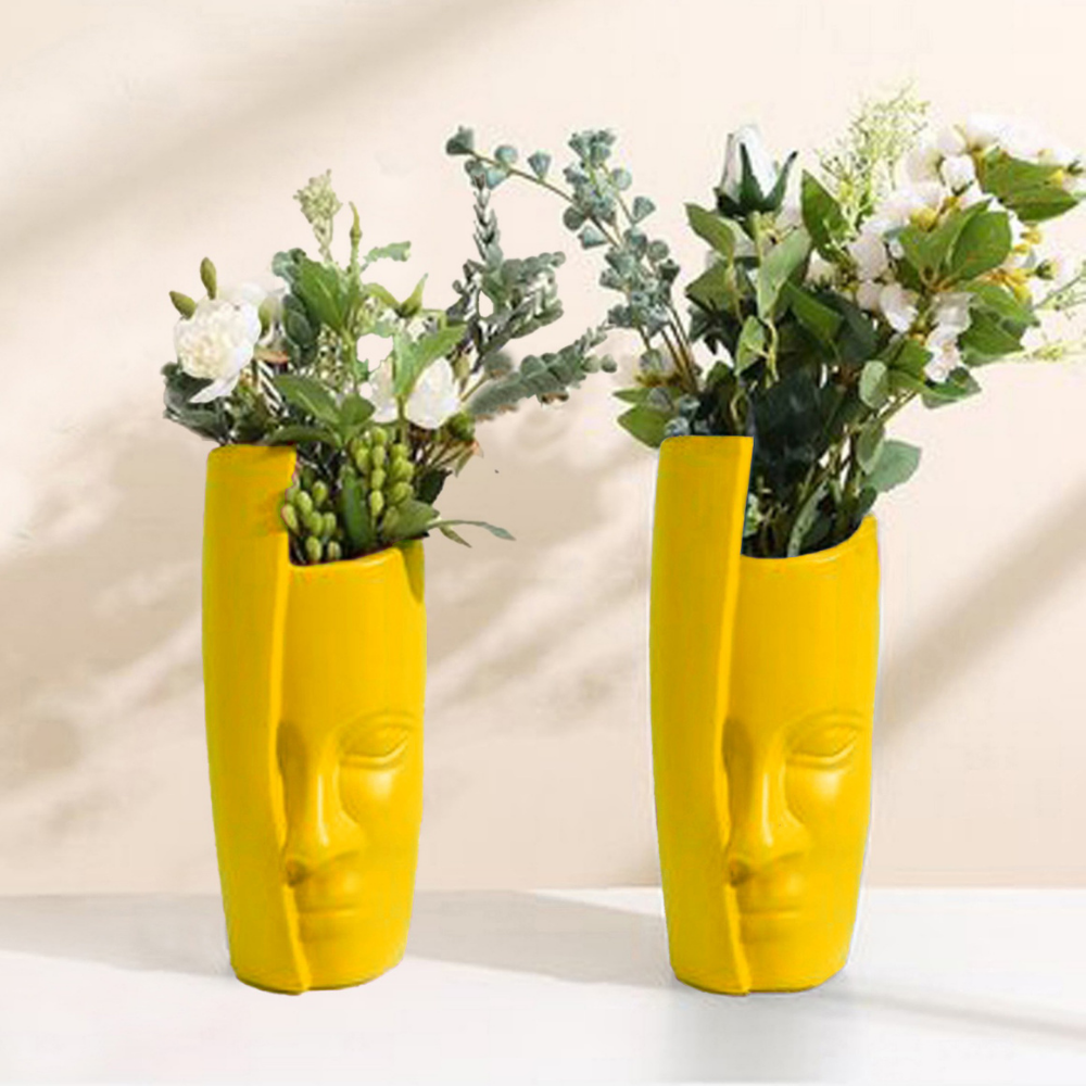 Half-Face Planters/Pots (Set of 2)
