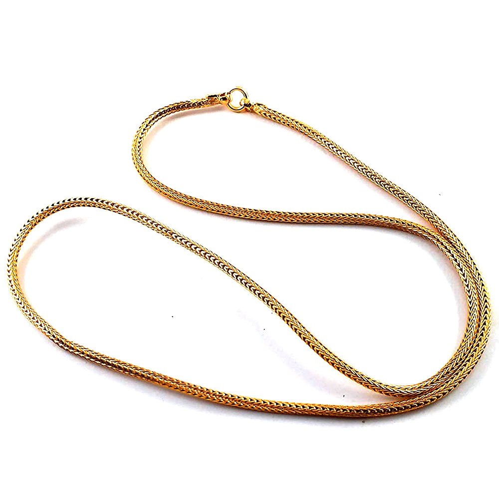 Traditional Plain Thali Saradu Shining Gold Color Chain
