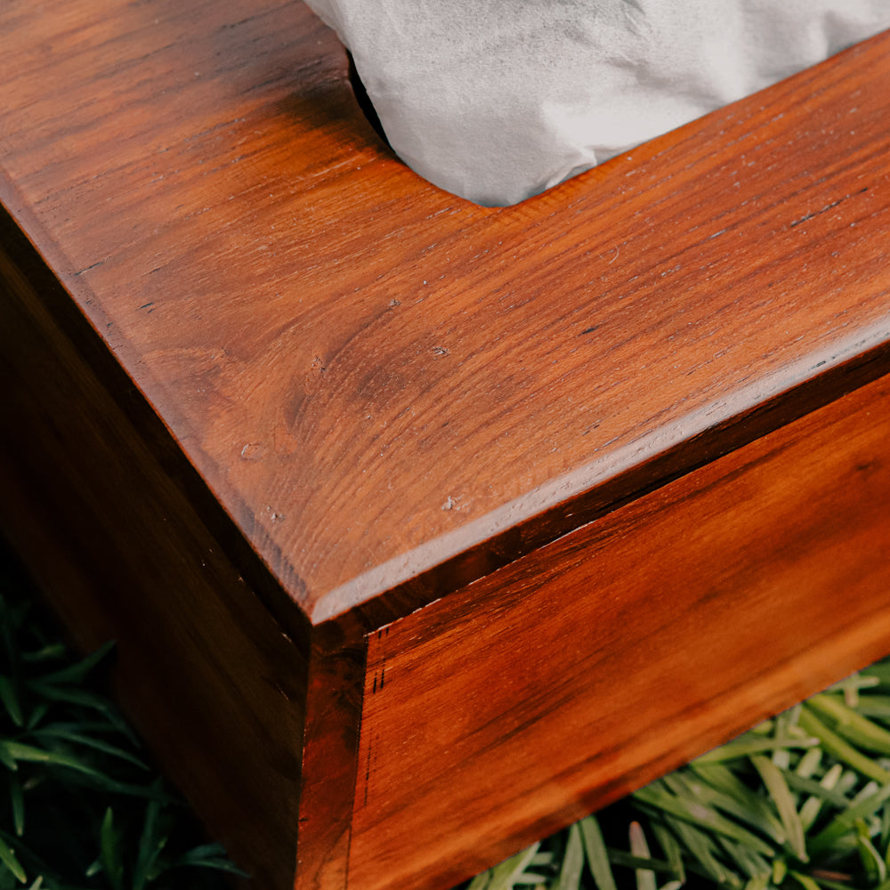 Teakwood Tissue Box