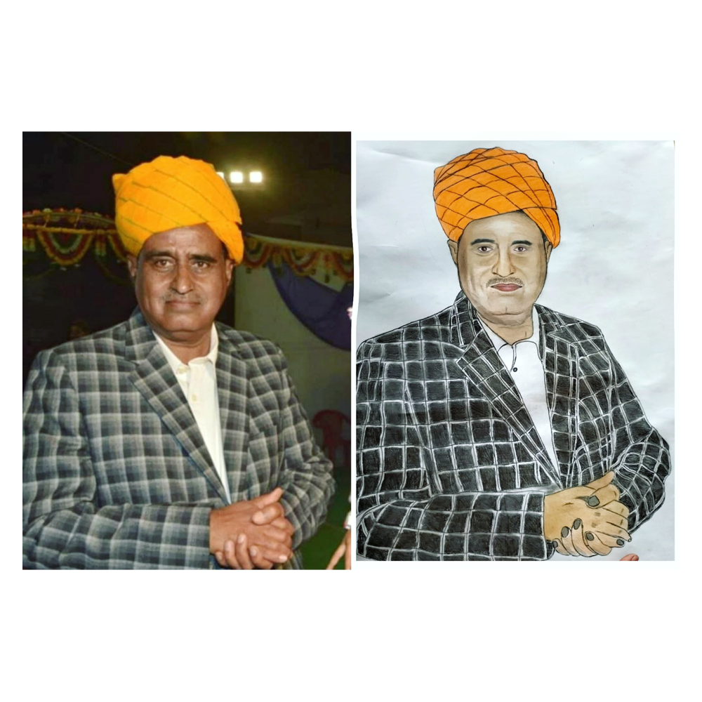 Handmade Sketch Paint with Frame