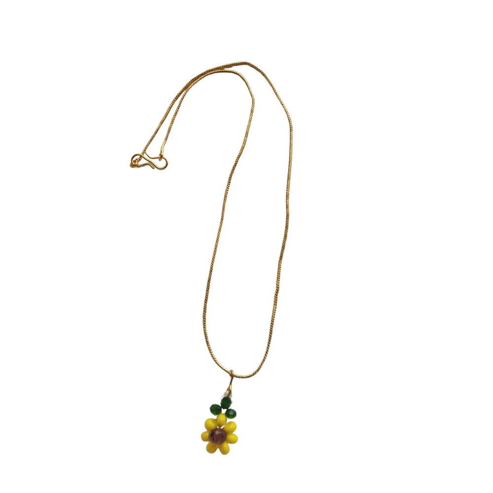 Handmade Sunflower Necklace
