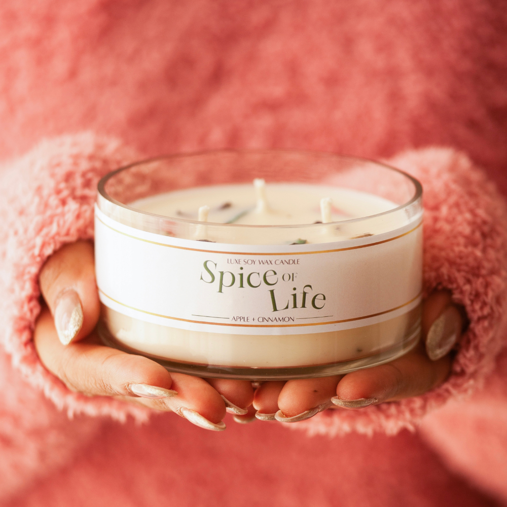 Luxe Soy Candle (Apple + Cinnamon) (100g)