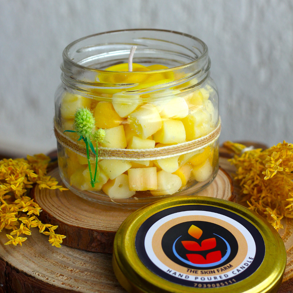 Hearts and Roses Chip Candle (Lemon)
