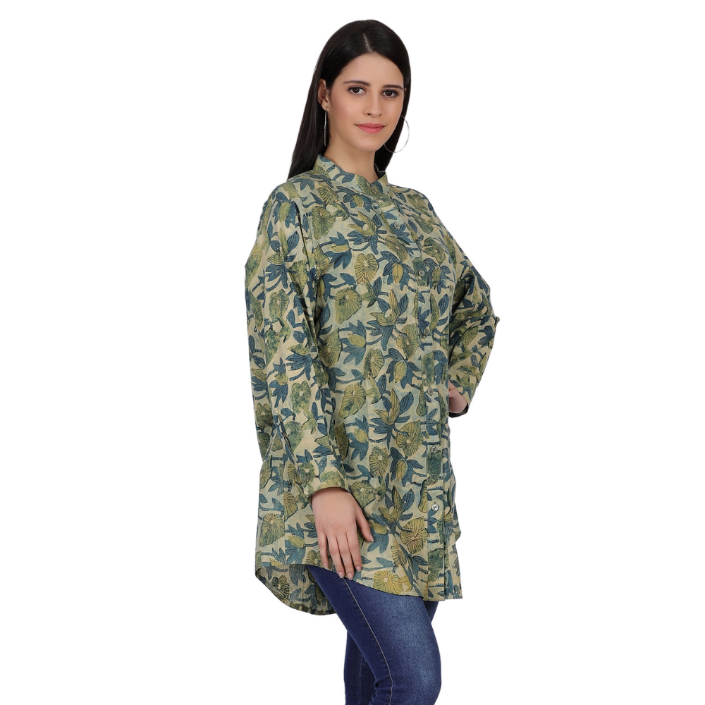 Lotus Print Tunic in Cotton