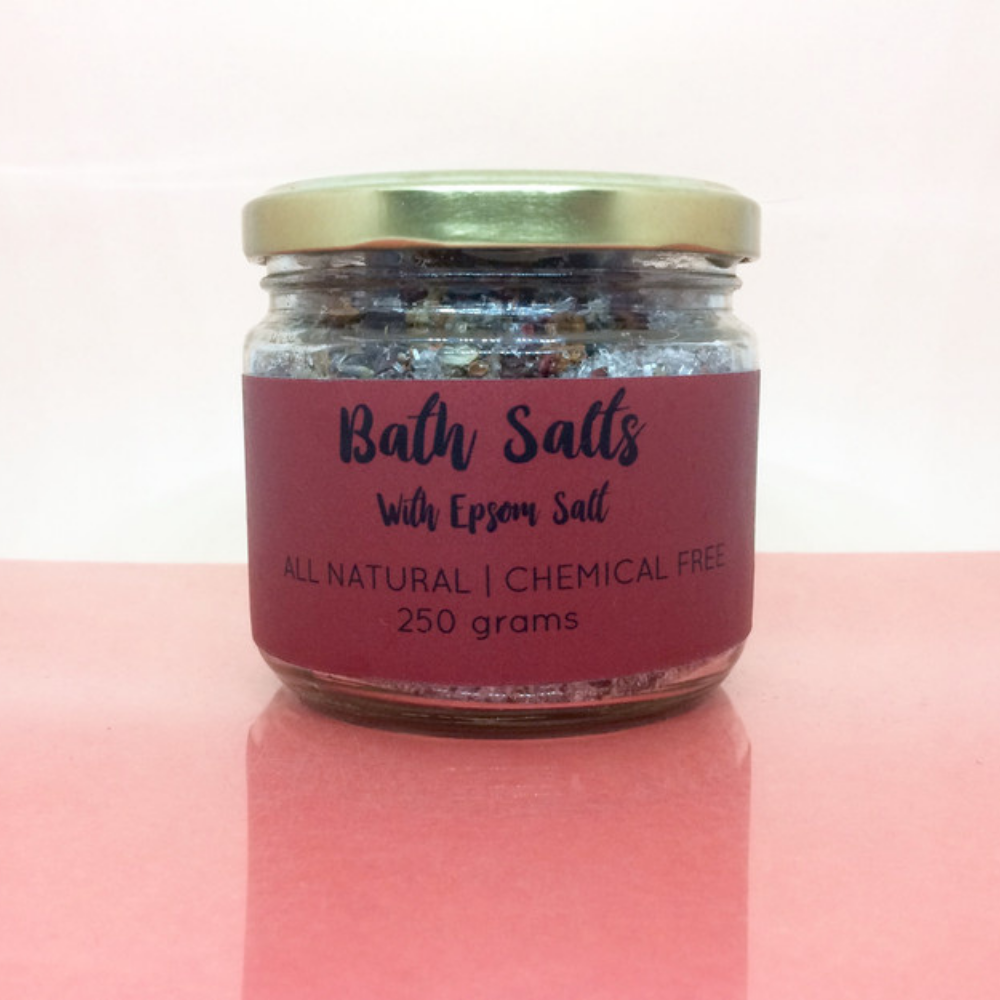 Natural Rose Lavender Bath Salts (250g)