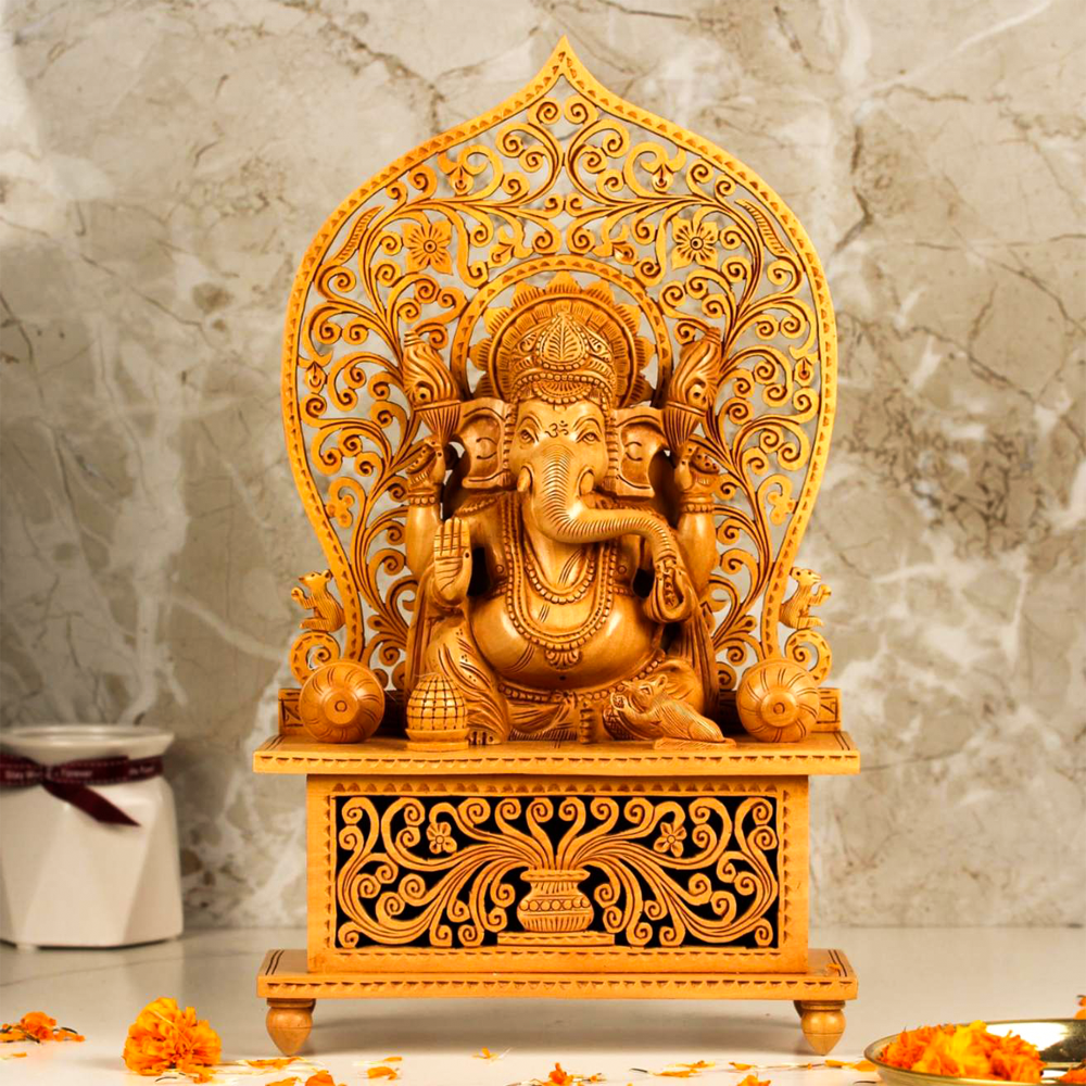 Wooden Carving Ganpati