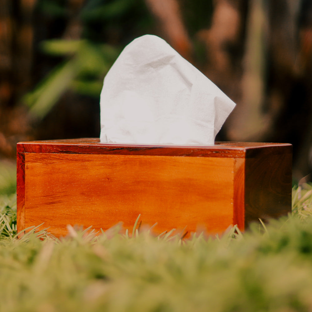 Teakwood Tissue Box
