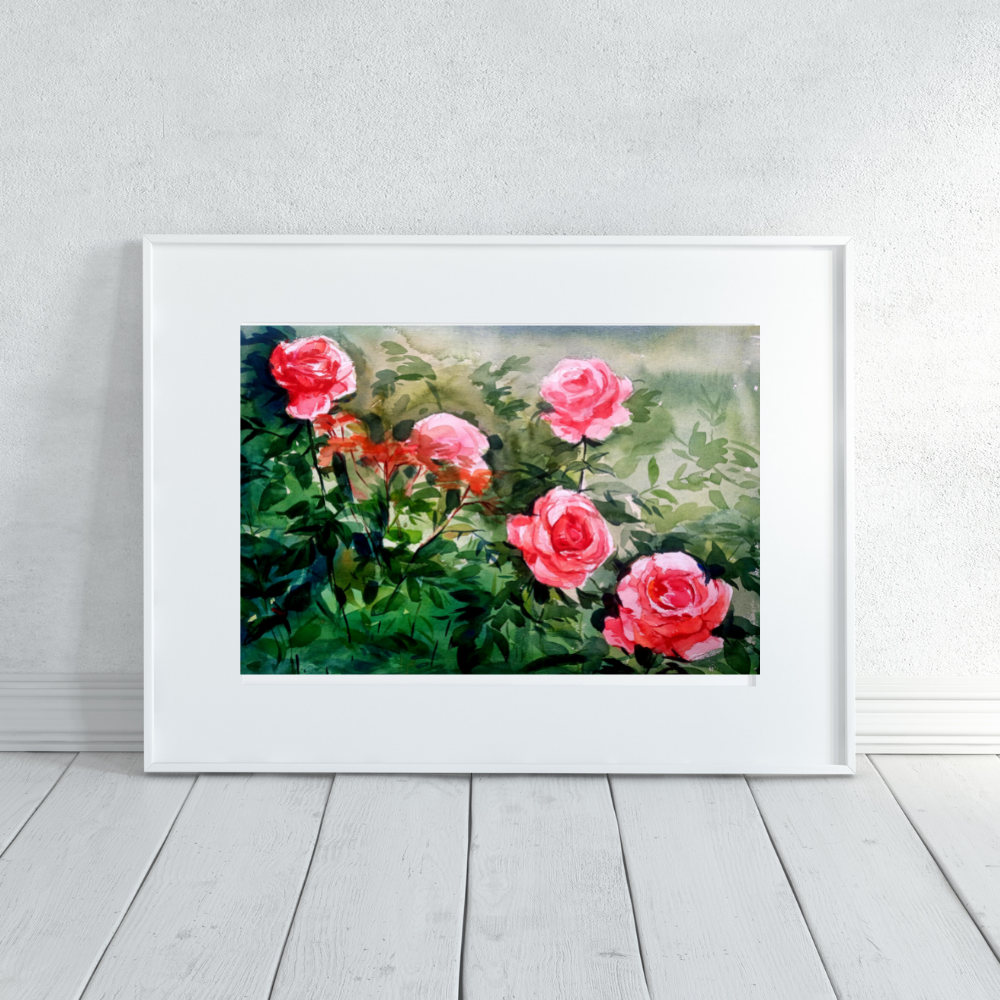 Handmade Rose Painting