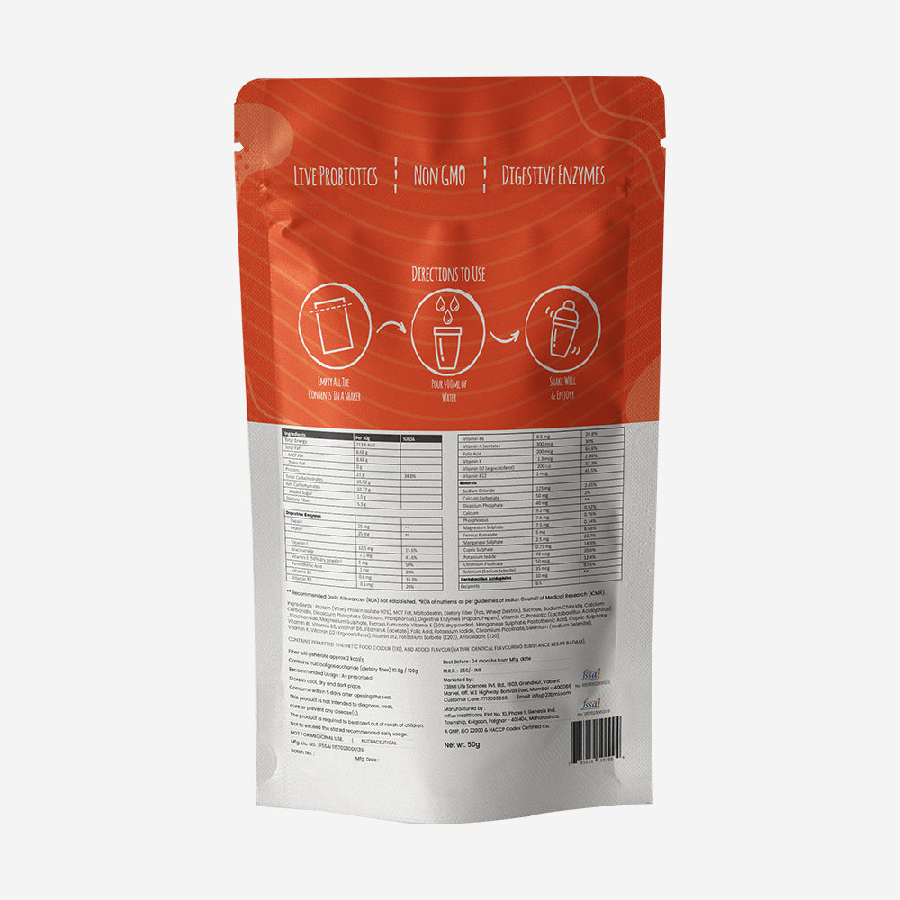 Upnourish Meal Replacement Kesar Badam Smoothie (Pack of 4)