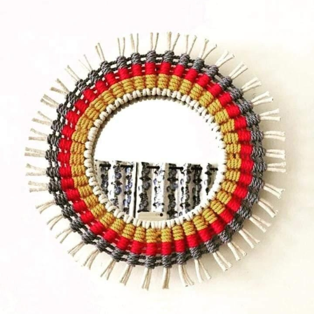 Macramé Wall Hanging Mirror