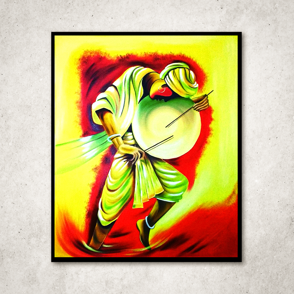 Man with a Drum Painting