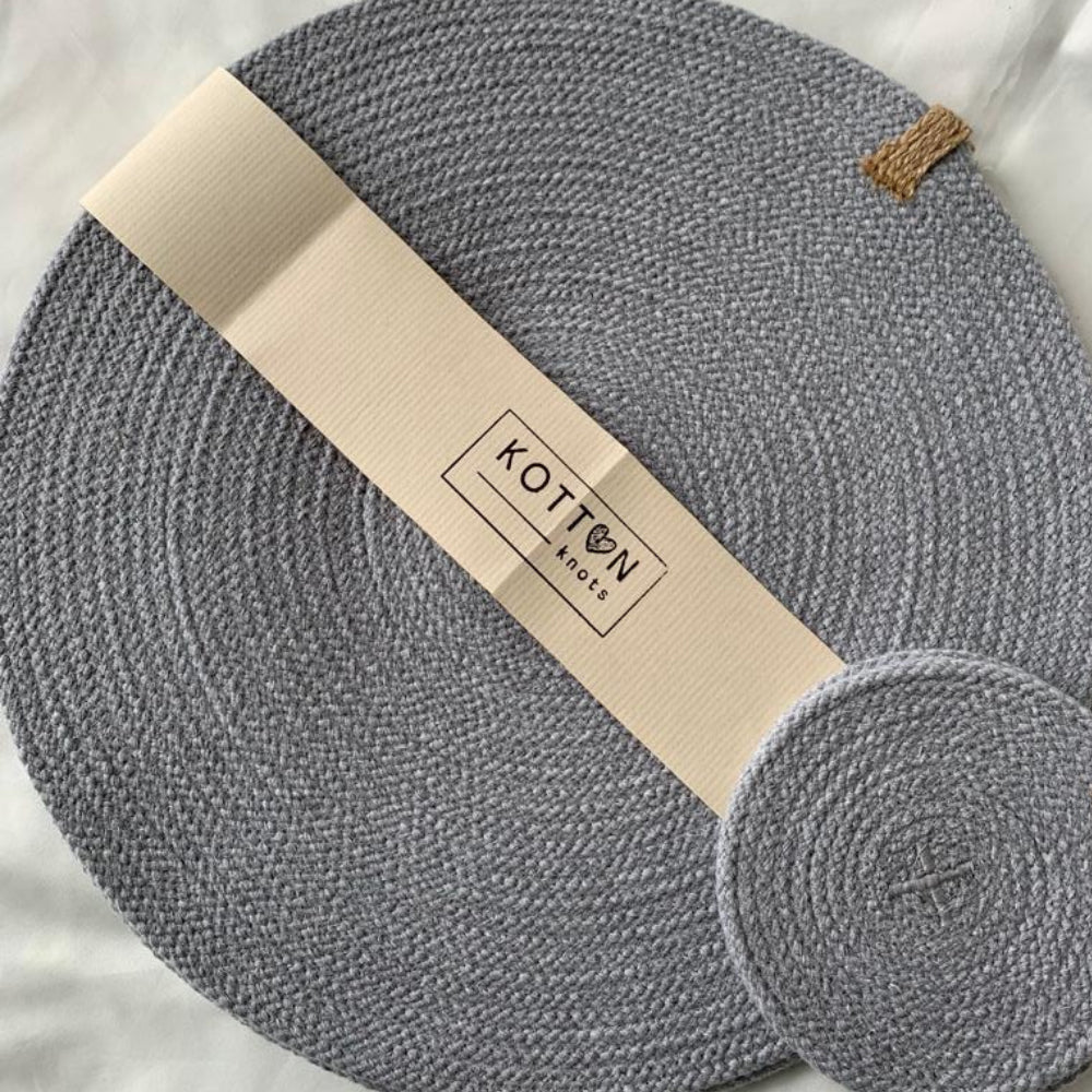Dining Table Placemats (Set of 4 Mats with 4 coasters)