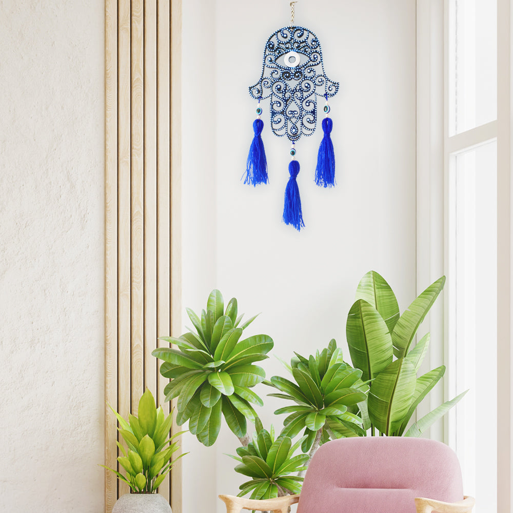 Hamsa Evil Eye Dot Mandala Wall Decor