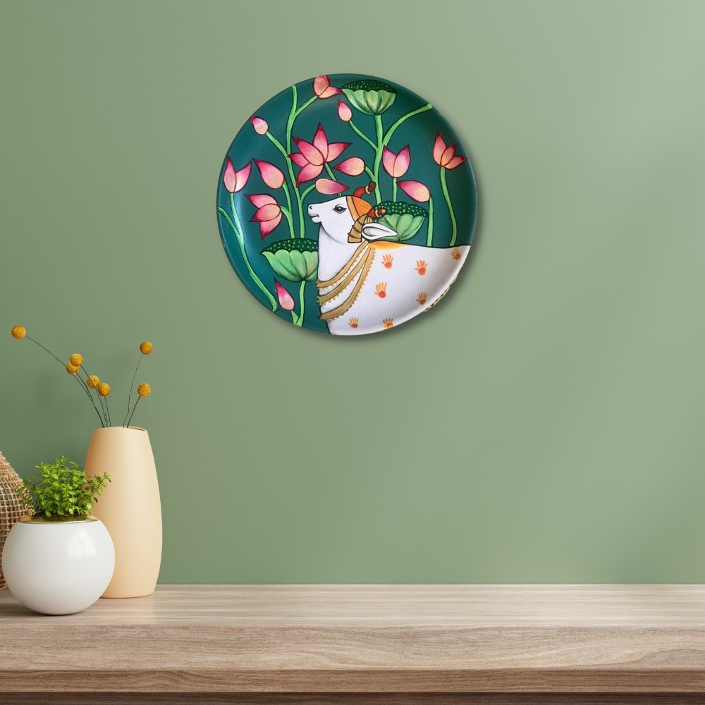 Pichwai Cow Wall Plate