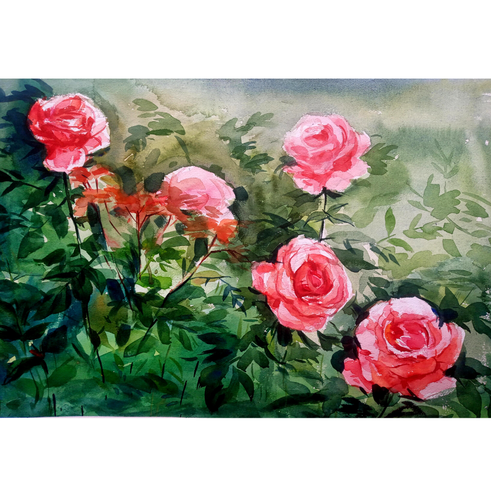 Handmade Rose Painting