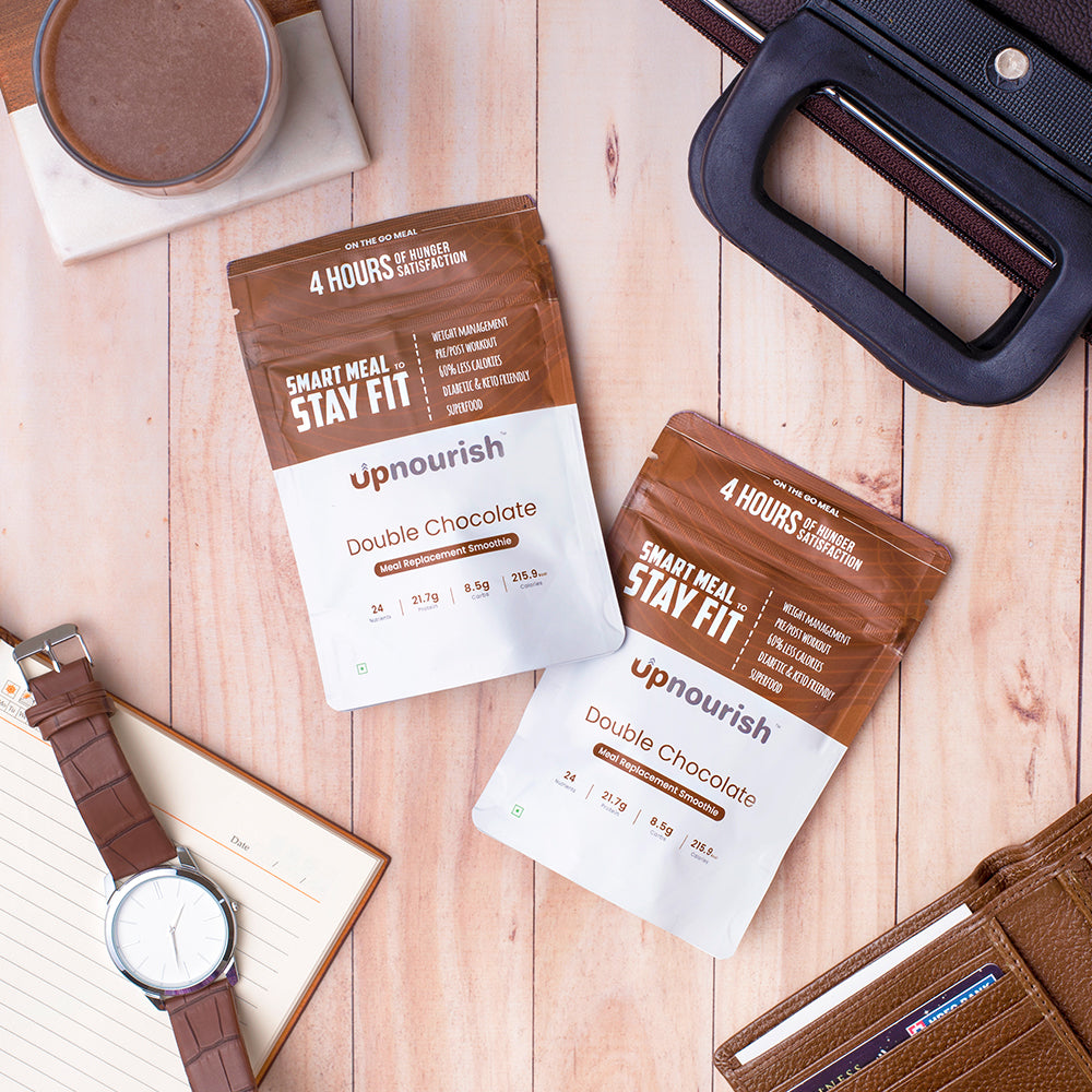 Upnourish Meal Replacement Double Chocolate Smoothie (Pack of 4)