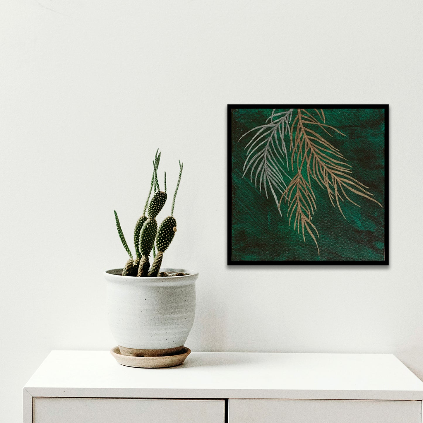 Ethereal Gold Acrylic Painting