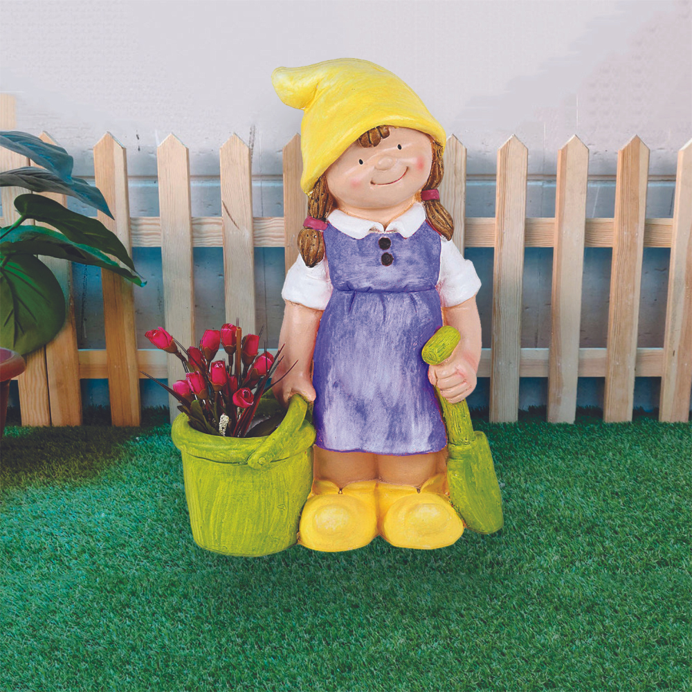 Girl with Bucket and Spade Planter
