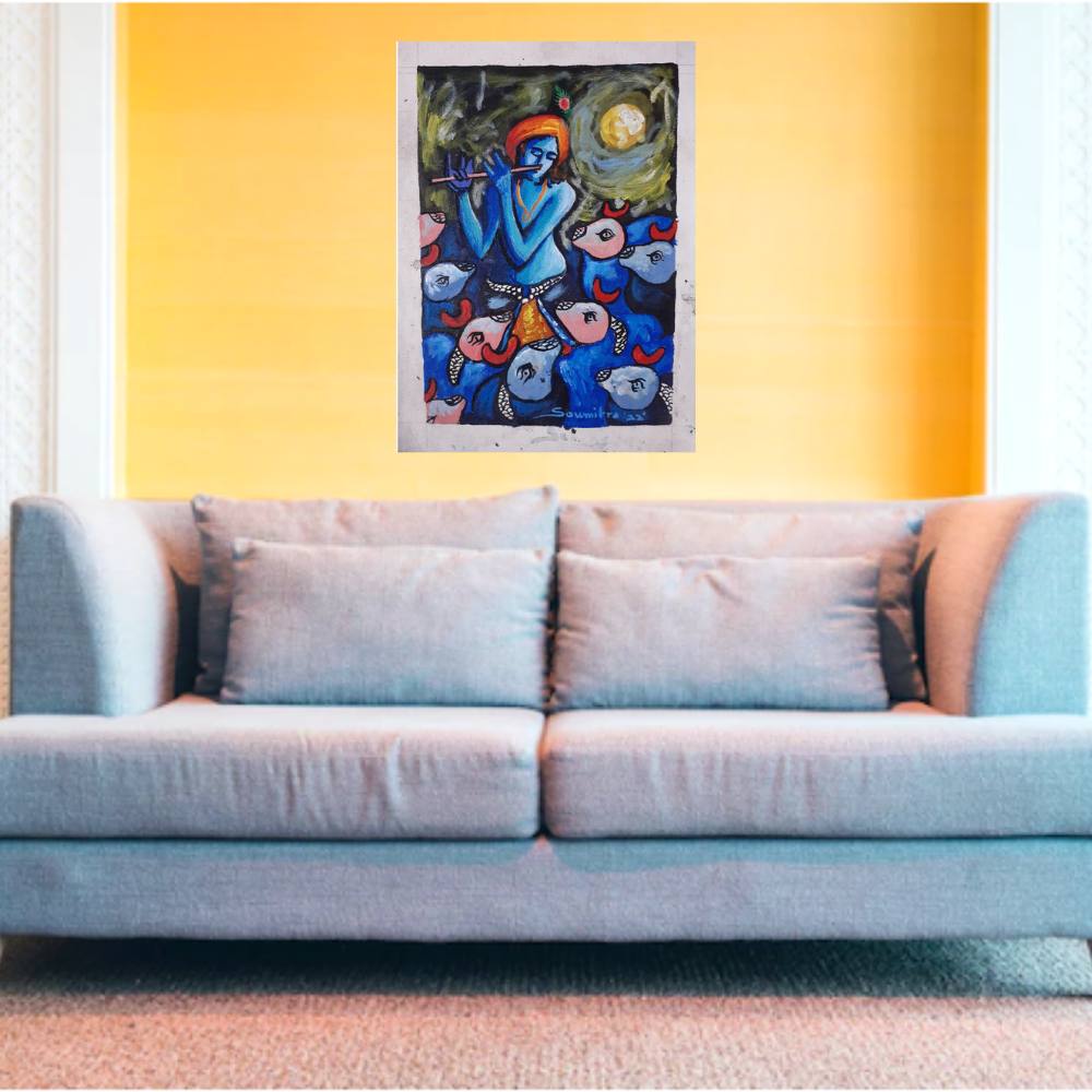 Lord Krishna Handmade Painting