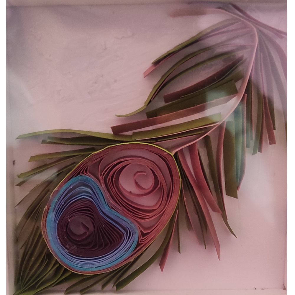 Peacock Feather Quilling Art