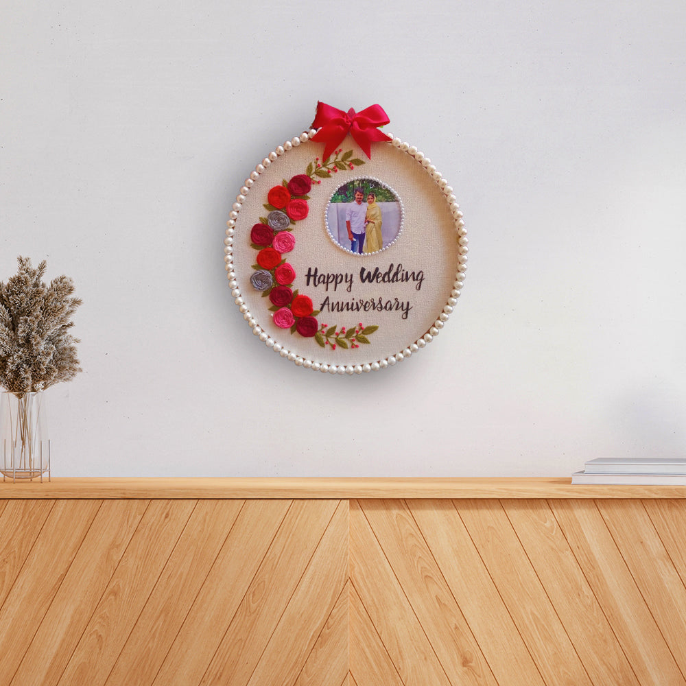 Embroidered Hoop Art with Photo
