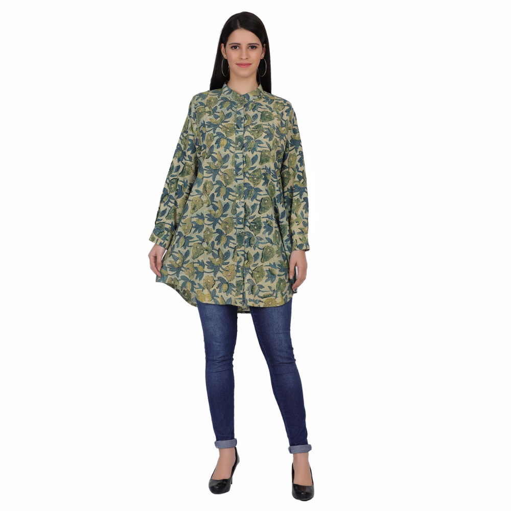 Lotus Print Tunic in Cotton