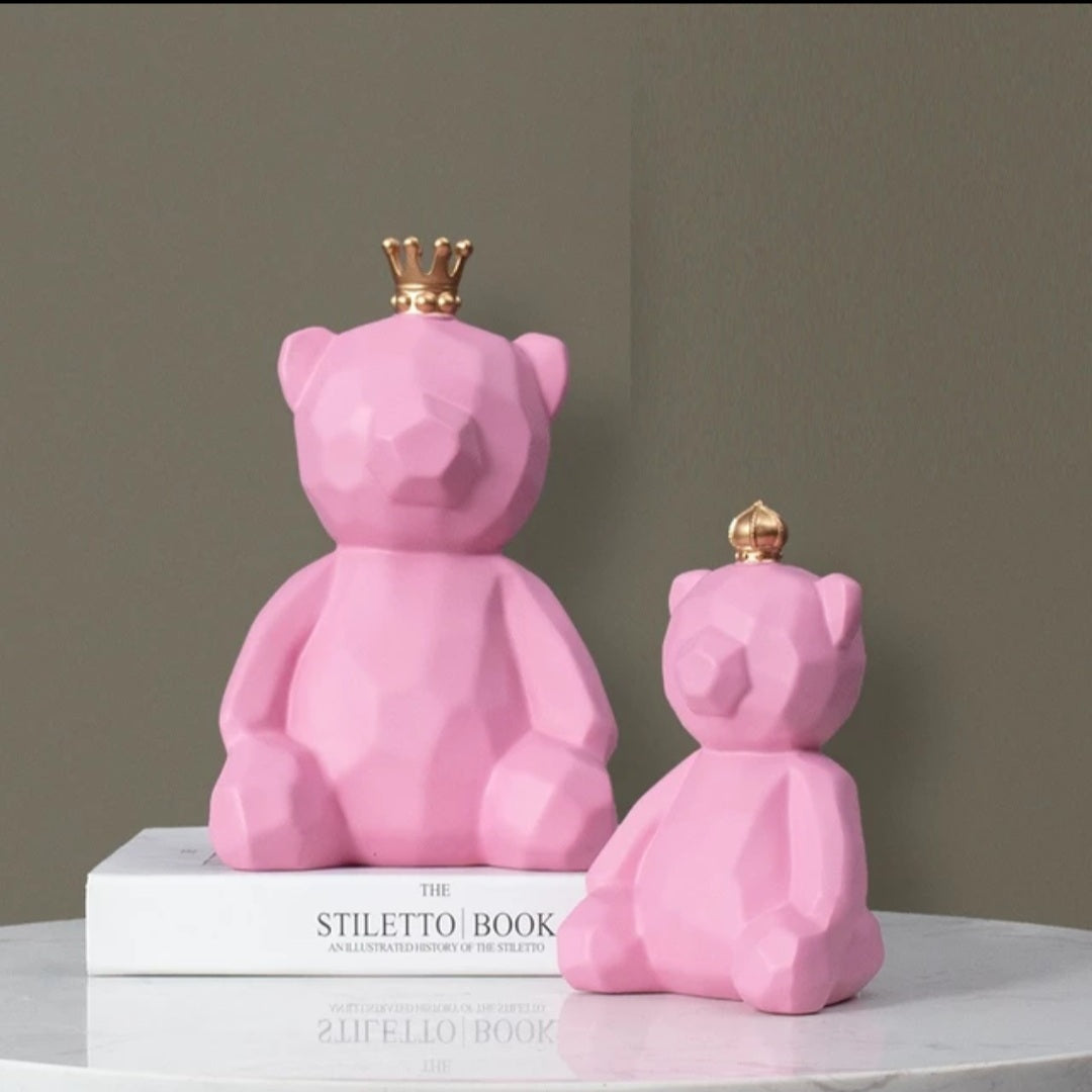 Crown Bear Showpieces (Set of 2)