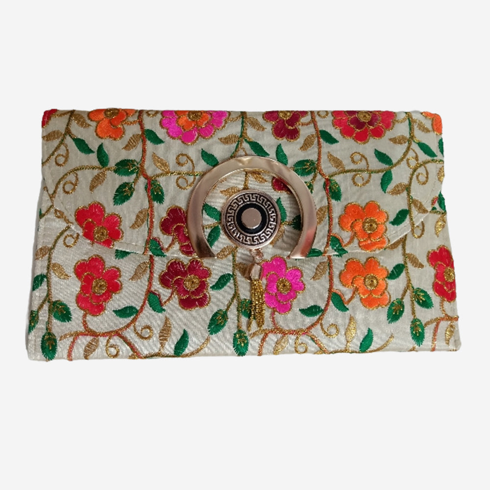 Multicolored Ethnic Purse With Sling