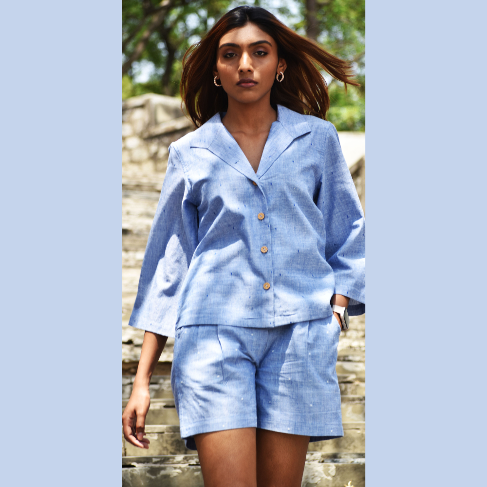 Cotton Lightweight Jacket with Shorts Set