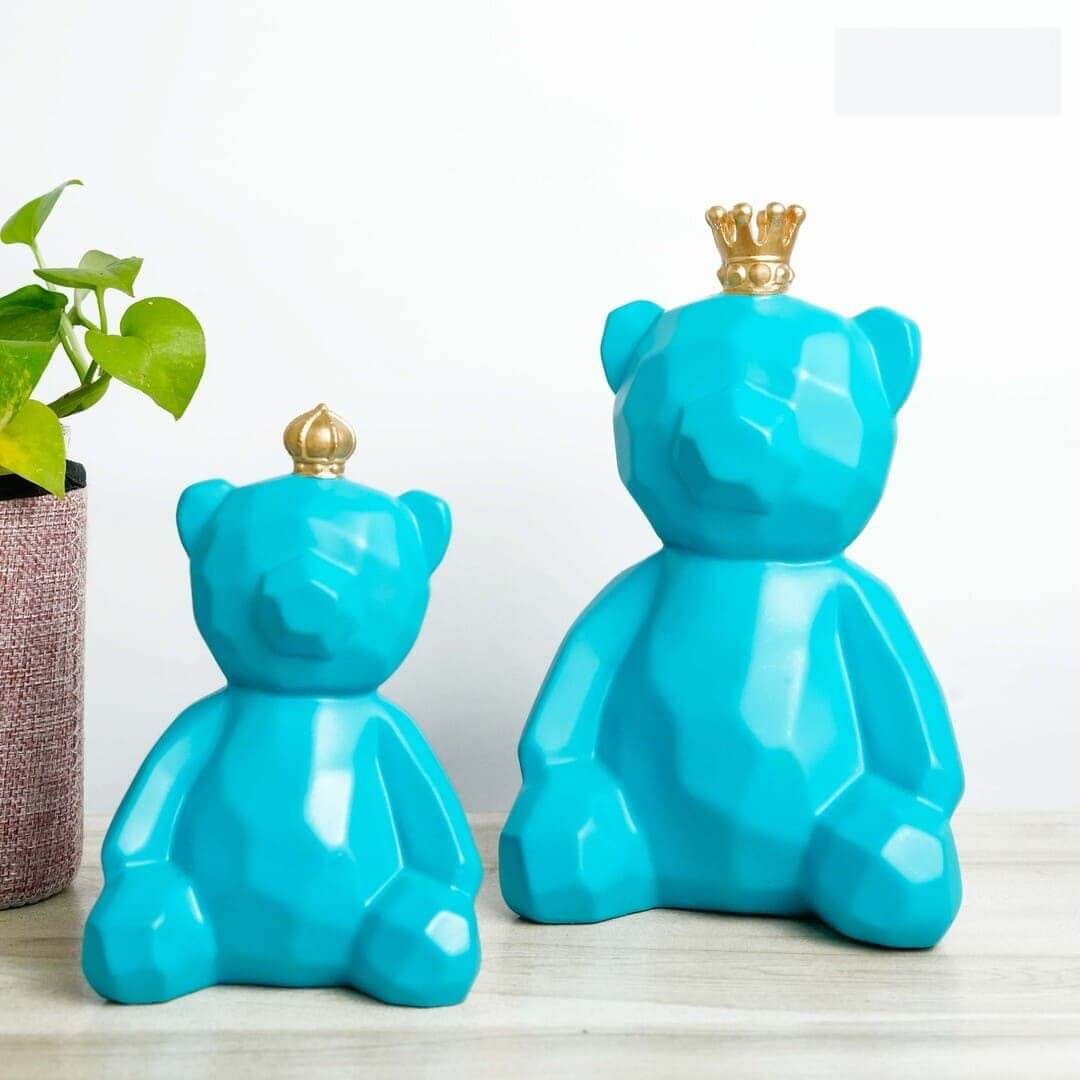 Crown Bear Showpieces (Set of 2)