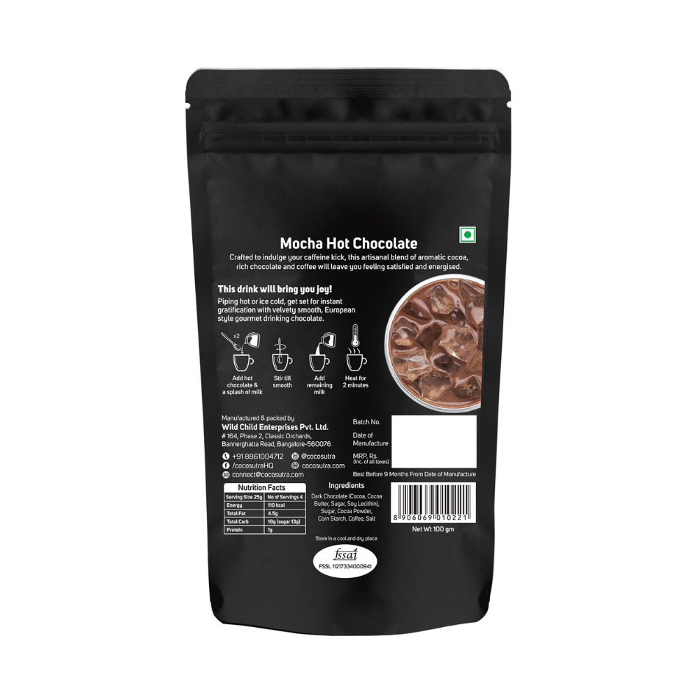 Cocosutra Hot Chocolate Mix - Mocha (100g)