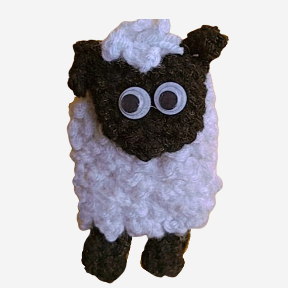 Crochet Sheep Brooch