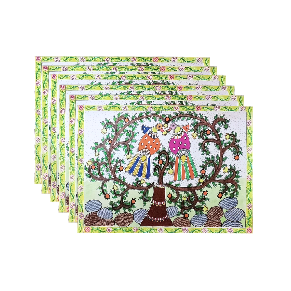 Madhubani Dining Table Placemats (Set of 6)