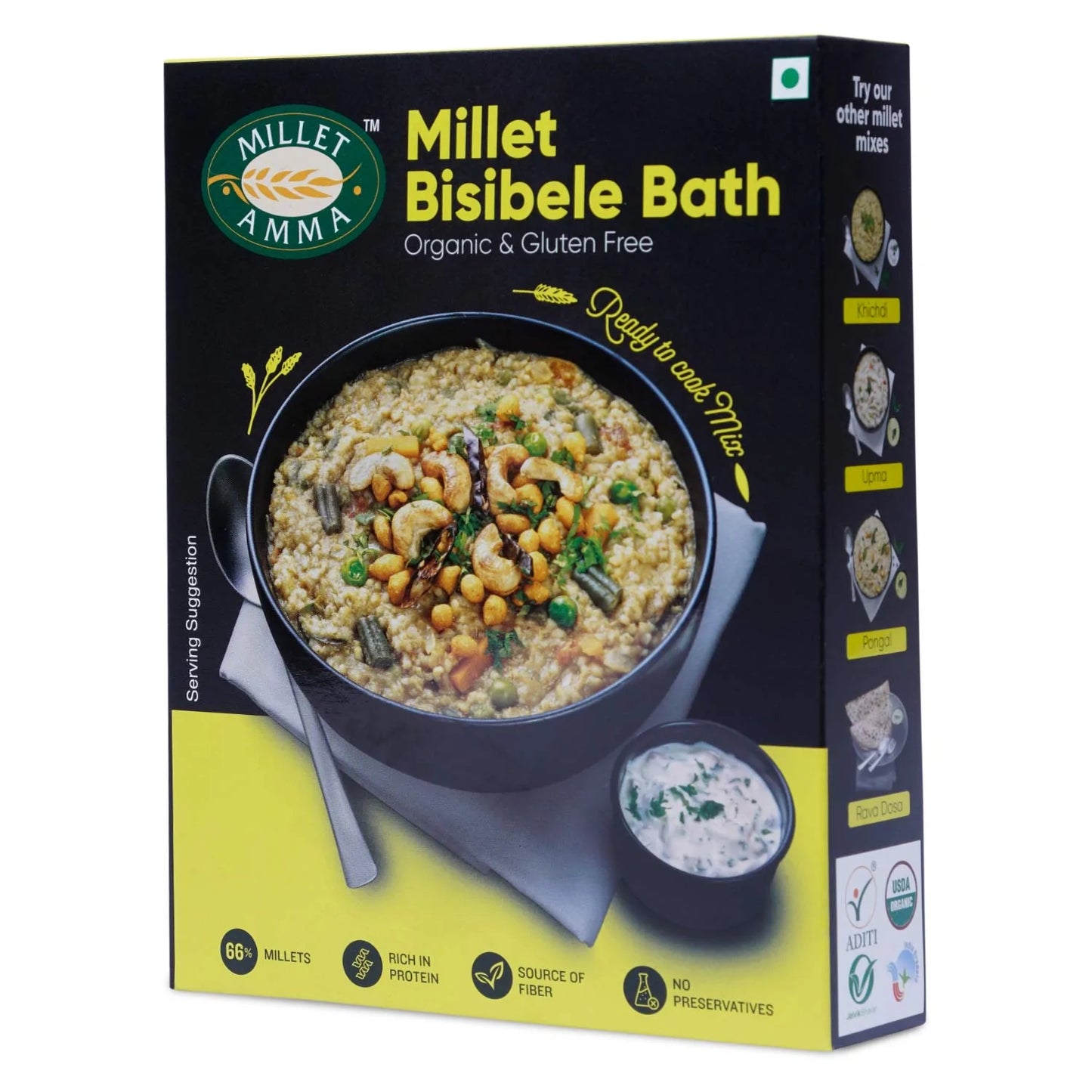 Millet Amma Millet Bisibele Bath Mix Organic (250g)