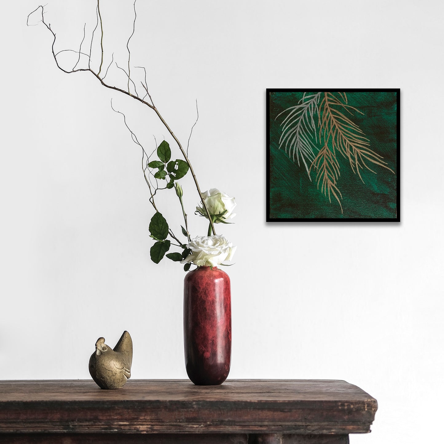 Ethereal Gold Acrylic Painting
