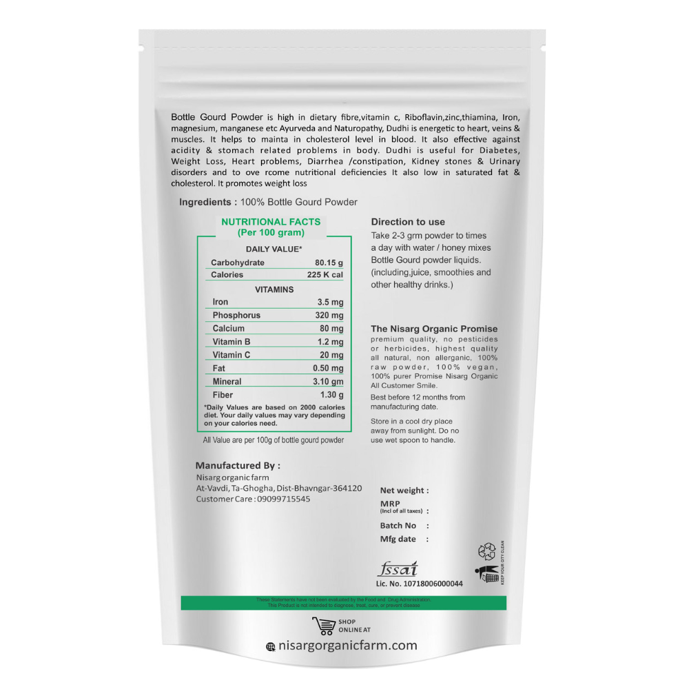 Nisarg Organic Farm Bottle Gourd Powder