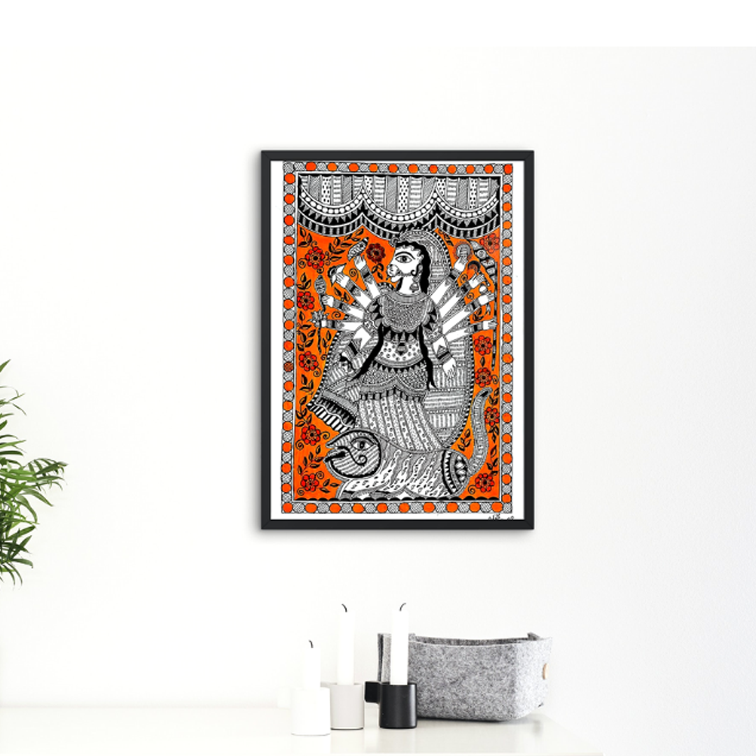 Madhubani Art of Maa Durga