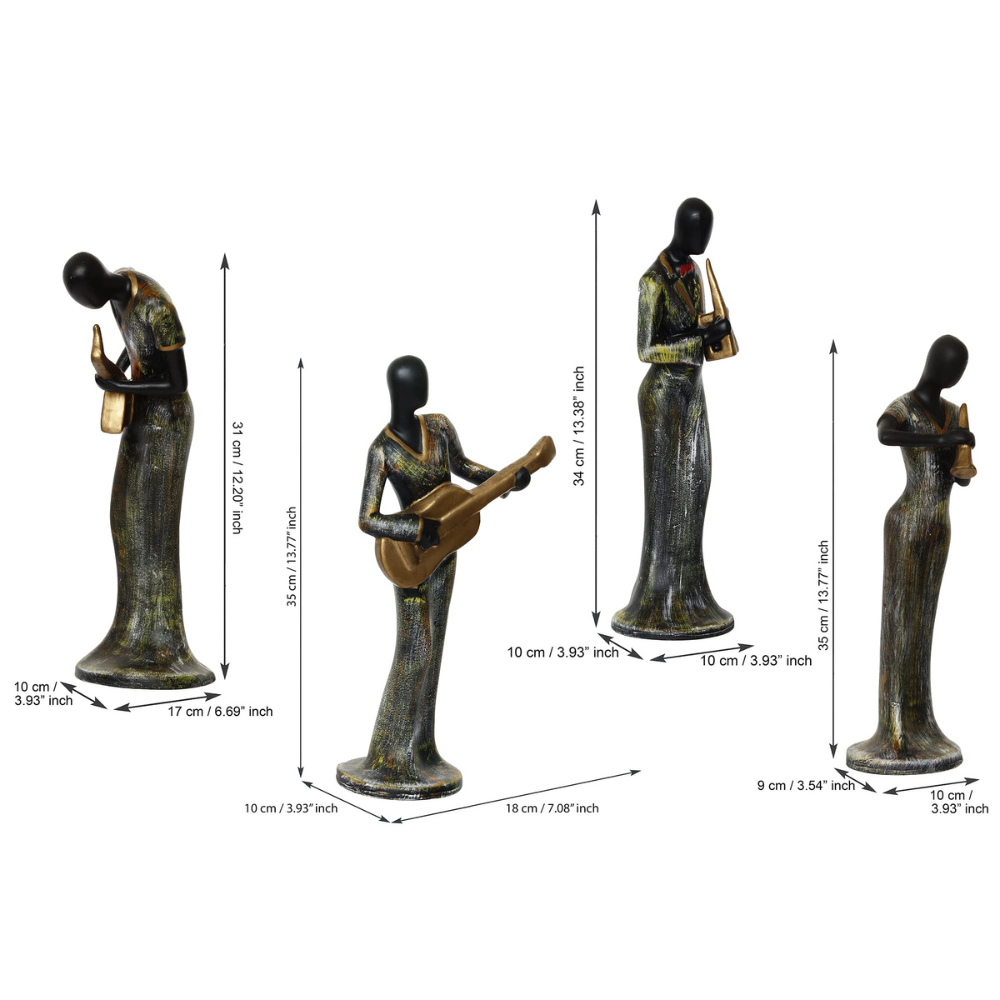 
                  
                    Musical Instrument Playing Statues Showpieces (Set of 4)
                  
                