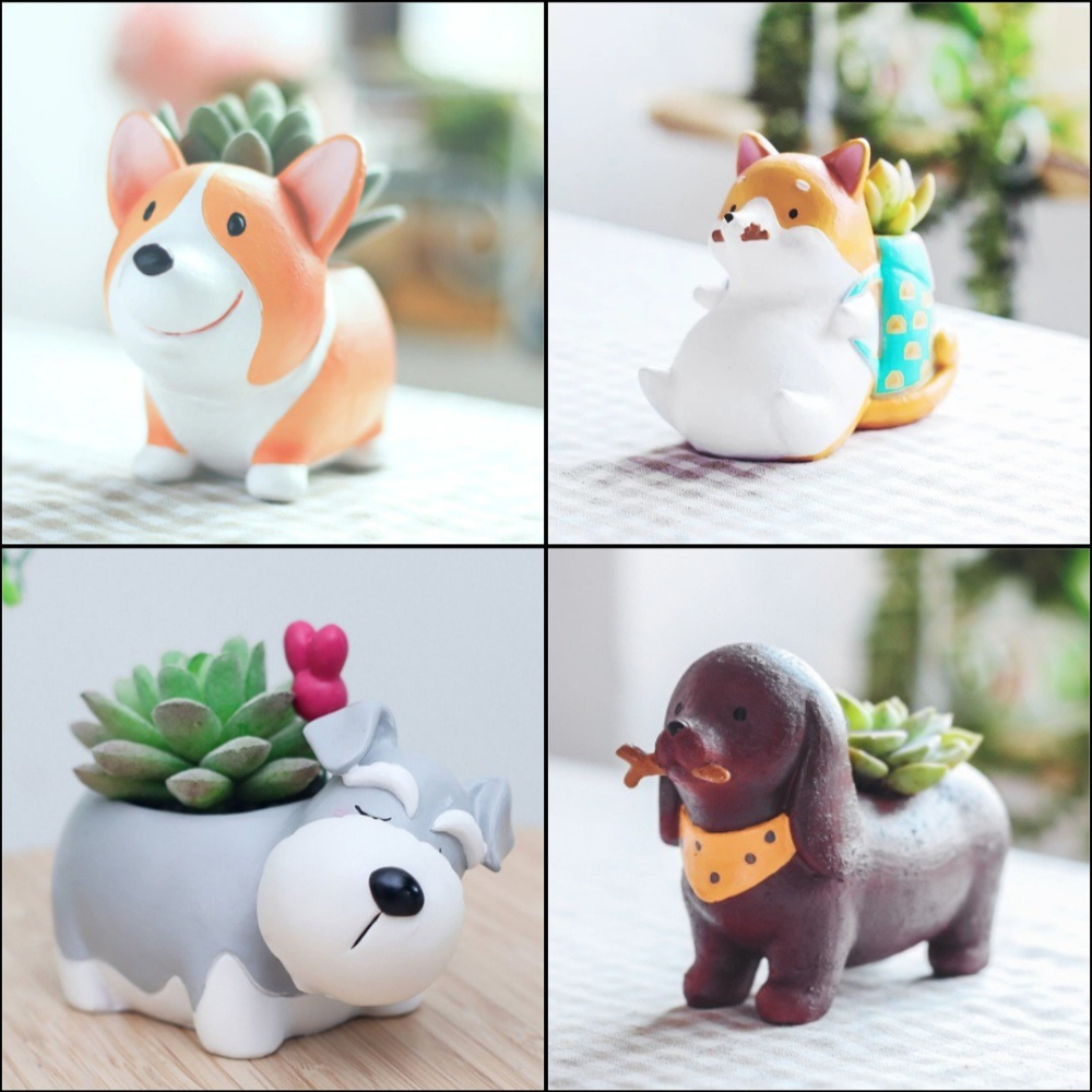 Dogs Planters (Set of 9)