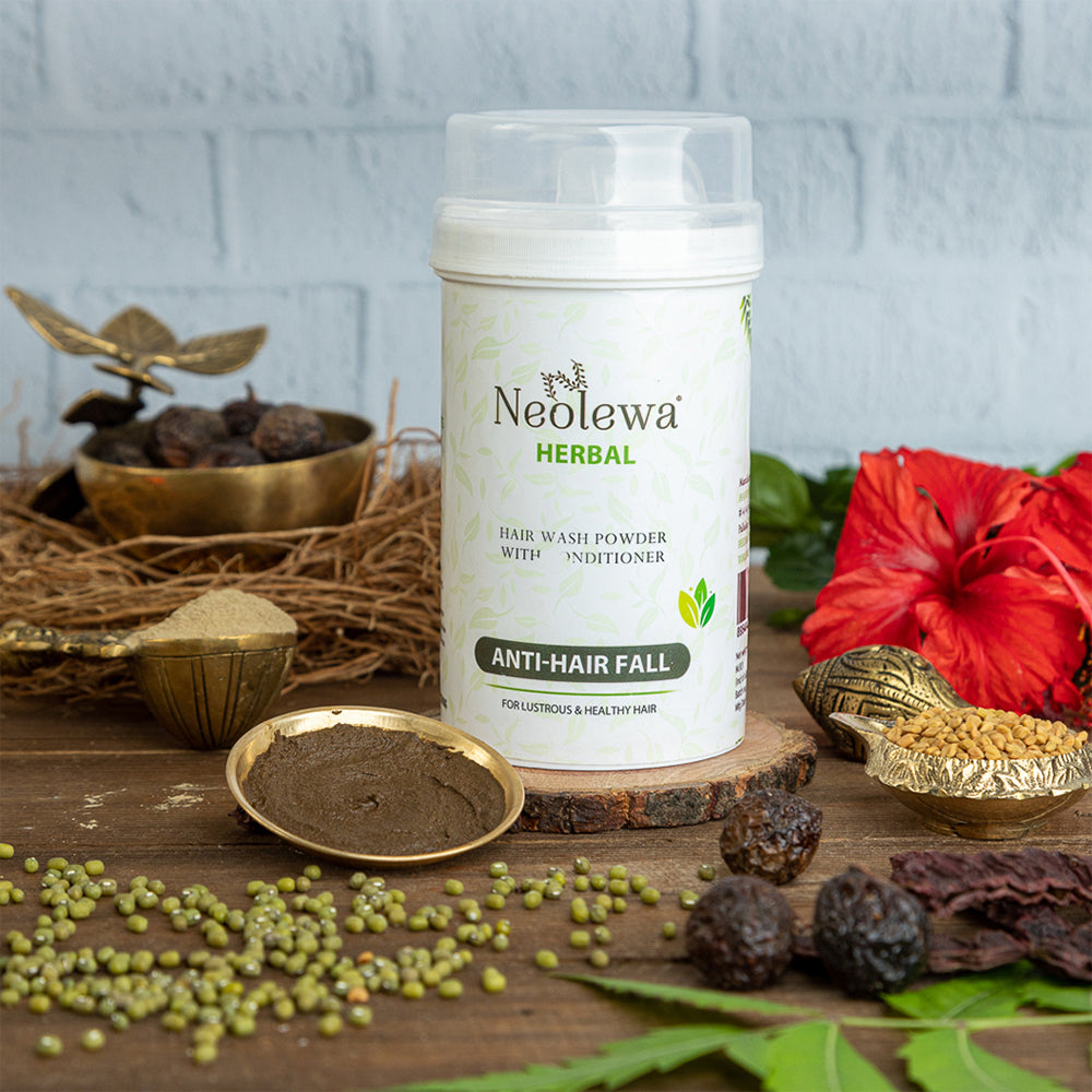 Neolewa (Anti-hairfall) Herbal Hair Wash Powder With Conditioner (100g)