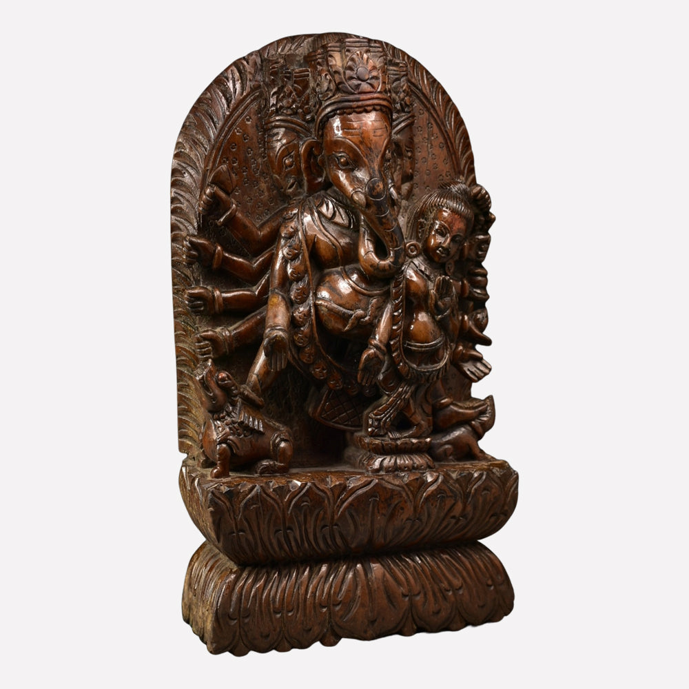 Maha Ganesh Wood Carving