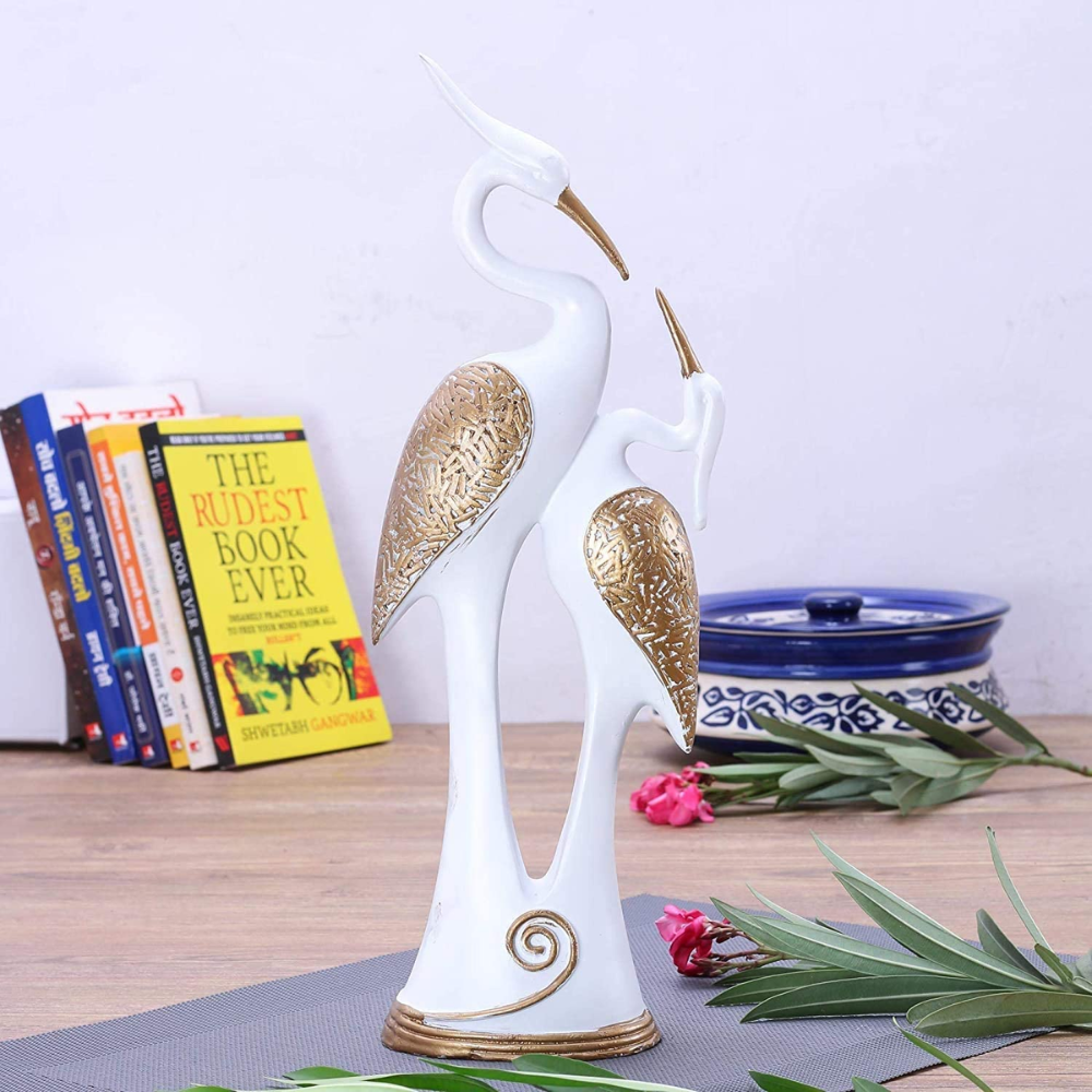Loving Stork Couple Showpiece