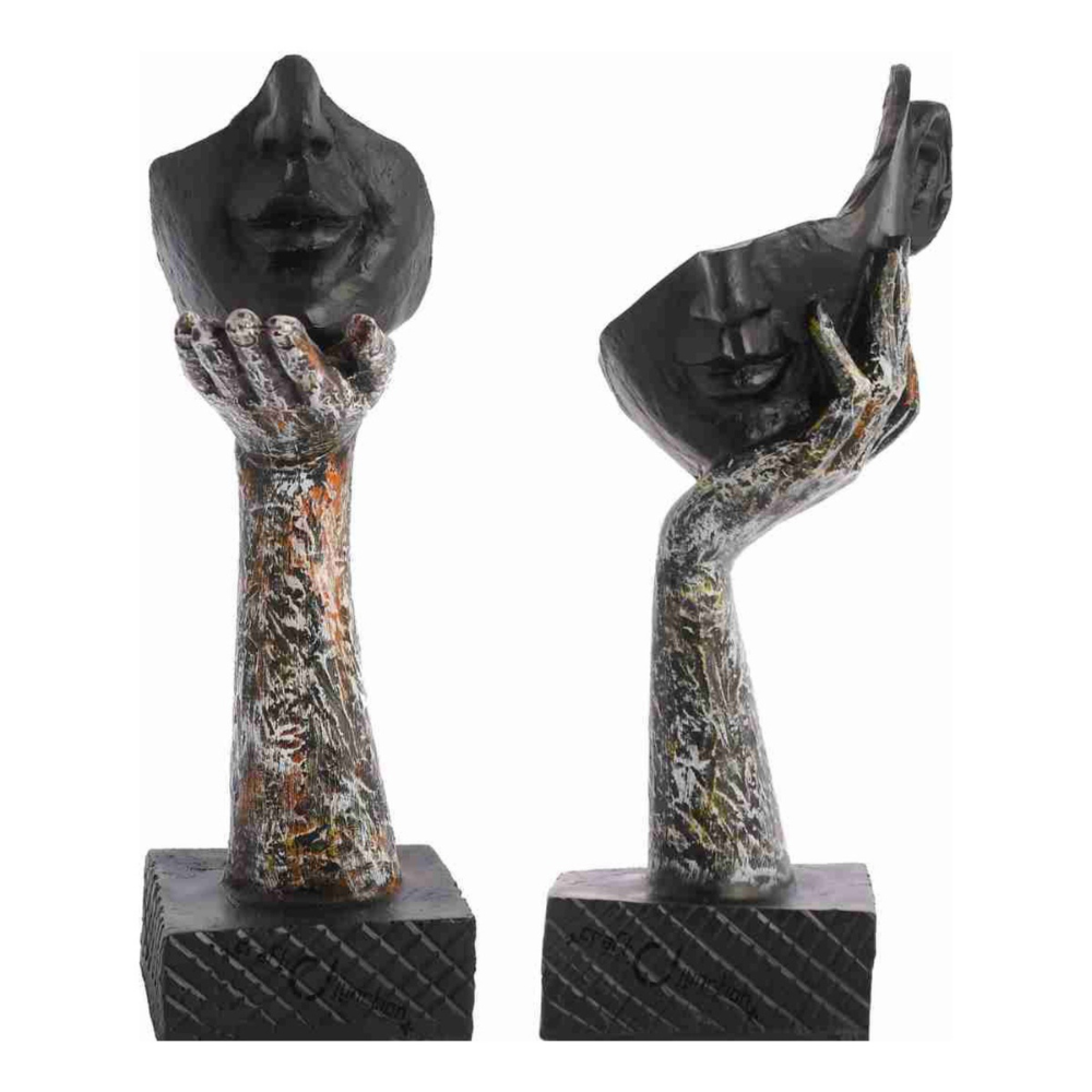 Hand-Face Showpiece (Set of 2)